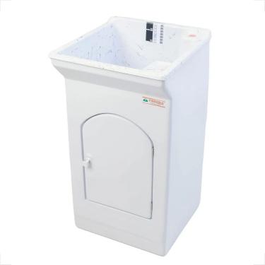 Imagem de Tanque de Fibra Gabinete 25 Litros Branco Granitado - Fiberblu