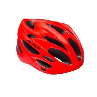 Imagem de Capacete ciclismo mtb GTA Inmold start com sinalizador led, Vermelho, 
