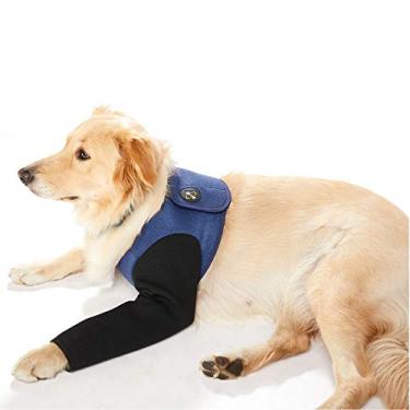 Imagem de Coodeo Roupa de recuperação de cães, alternativa de coleira cônica, manga de recuperação de cães resistente à abrasão, lavável com 2,5 mm de espessura e à prova d'água, ferimentos em animais de
