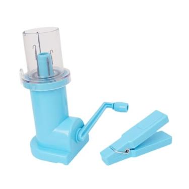 Imagem de oshhni Mão carretel knitter mão operado tecelão manual portátil corda knitter ferramenta mão máquina de tricô para pulseira cachecóis, Azul