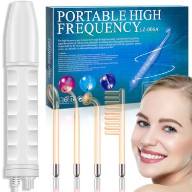 Imagem de Alta Frequencia, Alta Frequencia Capilar, Pente de Alta Frequencia, Aparelho Estética Alta Frequência Portátil Facial E Capilar Com 4 Eletrodos 110V