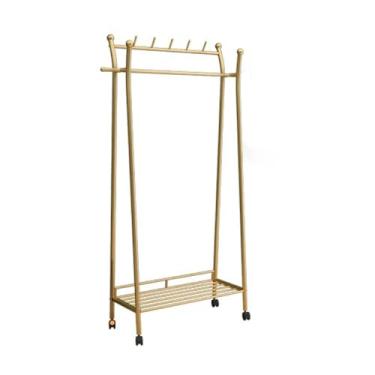 Imagem de Cabide de pé cabide de roupa nórdica para chão, quarto, roupa interior, chapéu, prateleira de armazenamento, cabide de roupa multifuncional simples para casa cabide de pé (pequeno)