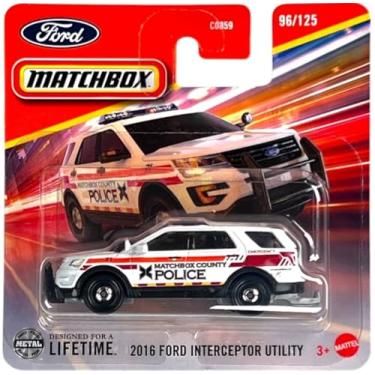 Imagem de Kauf und Spar Matchbox 2025-2016 Ford Interceptor Utility [White] 11 cm x 11 cm x 4 cm Carro de Brinquedo Polícia Adulto