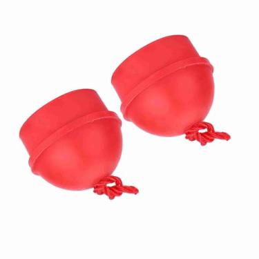 Imagem de Suporte de Giz para Taco, 2 Peças, Sem Deslizamento, Corda de Bilhar, Sinuca, Borracha de Qualidade, Resistente, Vermelho, Preto, 4 * 4 * 3.4cm, 48g (Vermelho)