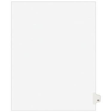 Imagem de Divisórias legais Avery, Títulos de abas individuais premium, Tamanho de letras, abas laterais, 49, 25 pacotes (01049)