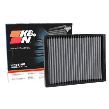 Imagem de K&N Filtro de ar de cabine premium: Alto desempenho, lavável, limpa fluxo de ar para sua cabine: Projetado para Chevy/GMC/Buick/Saturn 2007-2016 (Traverse, Acadia, Enclave, Outlook), VF1012