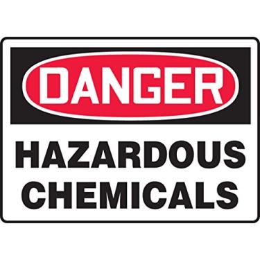 Imagem de Accuform Placa de segurança "Danger Hazardous Chemicals", Aluma-Lite™, 18 x 25 cm (MCHL091XL)