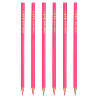 Imagem de PATIKIL Conjunto de lápis de cor rosa, 6 lápis de cor a óleo, lápis de desenho de madeira para artistas, pintura artística