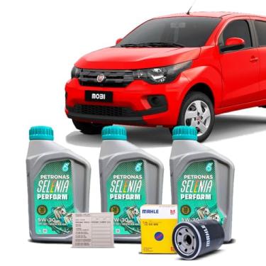 Imagem de Kit Troca de Oleo 5w30 e Filtro Fiat Mobi Fire 1.0 8V 2016 a 2023 4 Cilindros