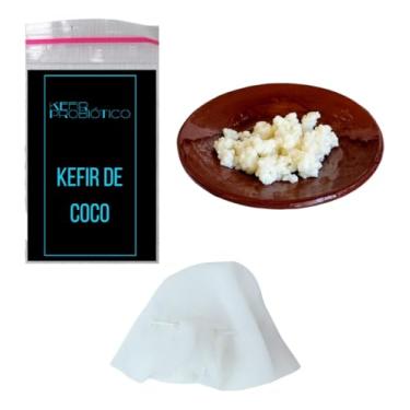 Imagem de Kit Completo Kefir de Leite de Coco – Fácil de Usar, Manual Incluso + Tampa Voal