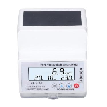 Imagem de Medidor Inteligente Fotovoltaico 110v 220v 1-100a Disjuntor Temporizador 1ph 4p Monitor de Energia Bidirecional Solar Portátil Uso Conveniente