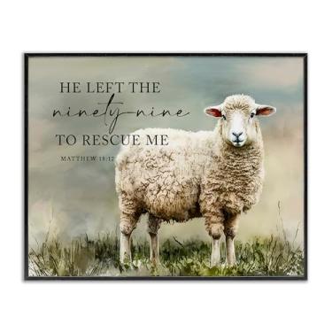 Imagem de Stupell Industries Left The Ninety Nine Proverb Framed Giclee Wall Art Design por Molly Mattin, moldura preta, 14 x 11