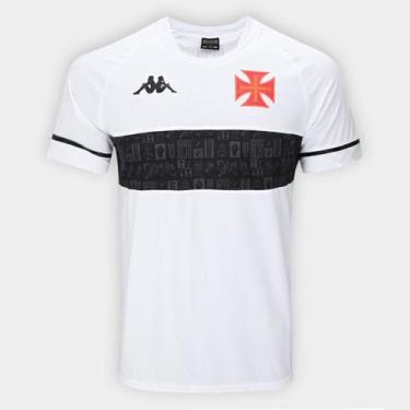 Imagem de Camisa Vasco Kappa Supporter Torcedor Masculina, Branco, P
