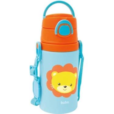 Imagem de Buba Garrafinha De Aluminio Animal Fun Leão Colorido Inox, 450ml