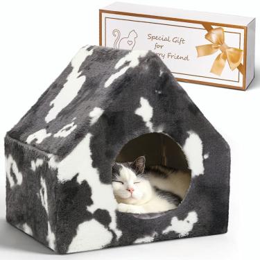 Imagem de Cama para gatos Cave House ComSaf Winter Pet House com camas fofas para gatos