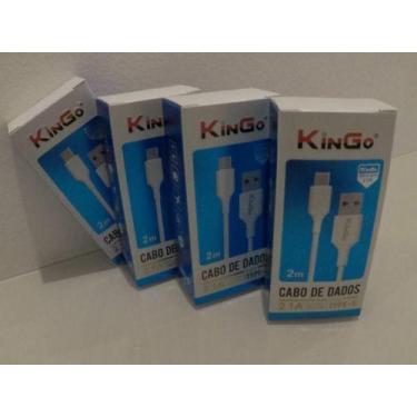 Imagem de Cabo Dados E Carga Kingo Type-c 2m 2100mah, Branco