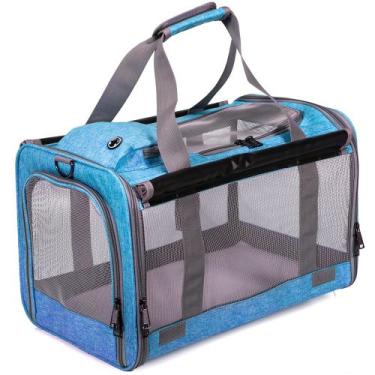 Imagem de Bolsa Transporte Pet Grande Viagem Cabine Avião MADOG Wind, AZUL