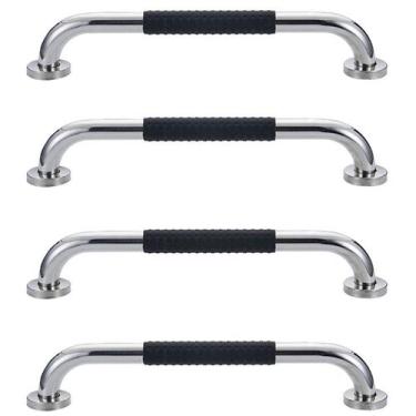 Imagem de Barra de Apoio Inox 40cm Suporte Antiderrapante Idoso Kit 4 unidades B