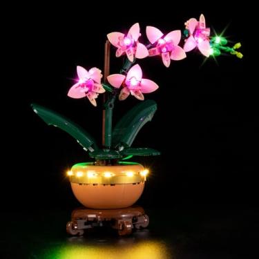 Imagem de BrickSoul Led Light Kit for Lego Botanicals Mini Orchid Building Set, Compatible with Mini Orchid 10343, Light Up Legos - 5" x 6" x 1.2" inches, 1 Piece, Ages 14+