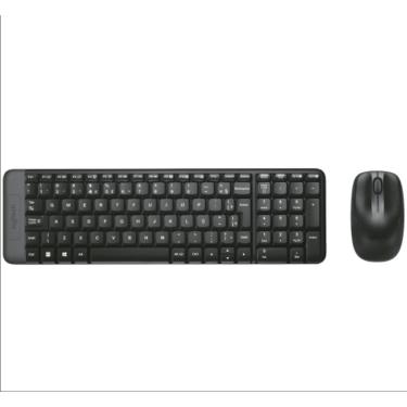 Imagem de Combo Teclado e Mouse Logitech sem Fio MK220 - 920-004431  Preto