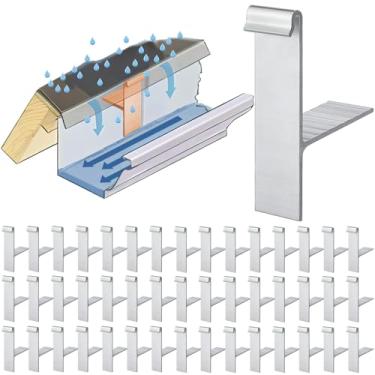 Imagem de Blulu 50 peças de calha de alumínio de 12 cm para calhas estilo K de 12 cm Use para nivelar o seu quando a fáscia de 4, 12 e 15 cm em aplicação inclinada inclinada, incluindo moldagem de coroa