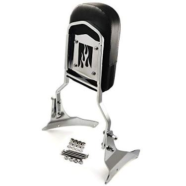 Imagem de HTTMT MT135-F-CD Chrome Flame Fire Backrest Sissy Bar compatível com Suzuki Boulevard M50 VZ800 C50 VL800 C50 VL800 C50T VL800T C50C VL800C 2001-2004 Suzuki Intruder Volusia 800 VLLL800C 800