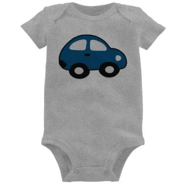 Imagem de Body Bebê Carrinho Azul - Foca na Moda, Cinza, GG