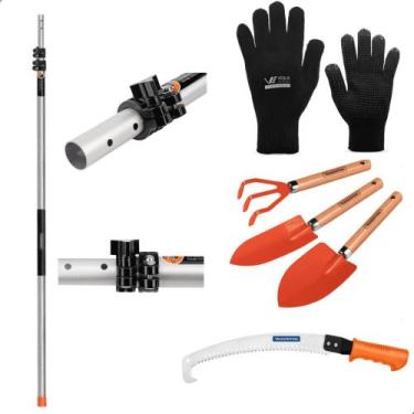 Imagem de Serrote Poda com Conjunto Jardinagem com Luva e Cabo Tramontina 5 Metr