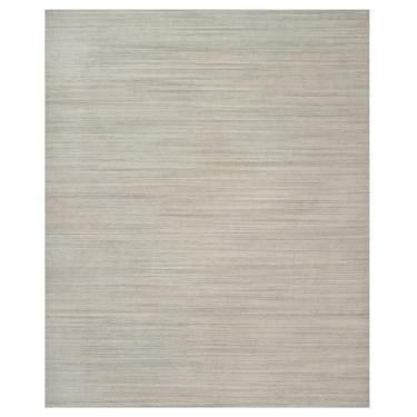 Imagem de Shahbanu Rugs Bone Ivory Tapete oriental grande feito à mão de lã natural com design moderno (12'x14'22.9 cm)