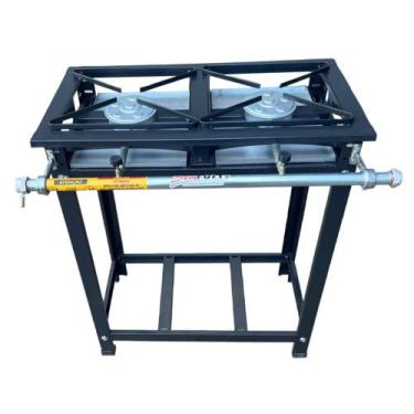 Imagem de Fogão Industrial Alta Pressão Profissional Caulim 2 Bocas - SEVEFORT