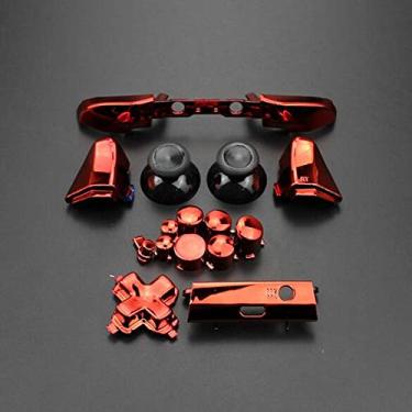 Imagem de Botão de reposição completo de botão de disparo guia Dpad RT LT RB LB ABXY ON Off kit de botão para controle Xbox One Slim Xbox One S (vermelho cromo)
