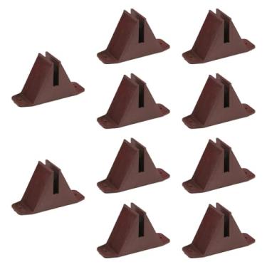 Imagem de Dualoai 10 peças Cão de cão Suporte portão de suporte Painel de cachorro, Marrom