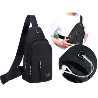 Imagem de Bolsa Pochete Lateral Transversal Vários Modelos Cores Ziper Saída Fon