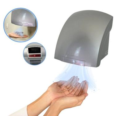 Imagem de Secador de Mãos Automático 12 m/s Elétrico 1500W Sensor para Banheiro Cinza Importway Iwsma-12 Cz