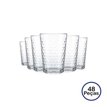 Imagem de Conjunto 48 Copos Multiuso Batuque Sucos Água Refrigerantes 265ml Nadir  