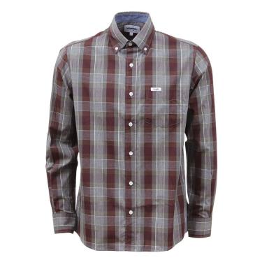 Imagem de Camisa Masculina Xadrez Cinza Manga Longa Wrangler 37793