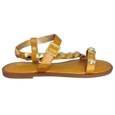 Imagem de Sandália Rasteira Feminina Giovanna Dias Com Tachas M383103