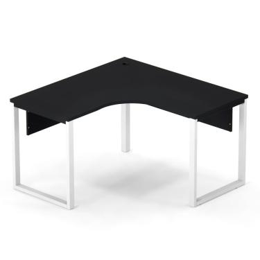 Imagem de Estação de Trabalho Tubular P25 Pandin 1,35x1,35 M Preto e Cinza