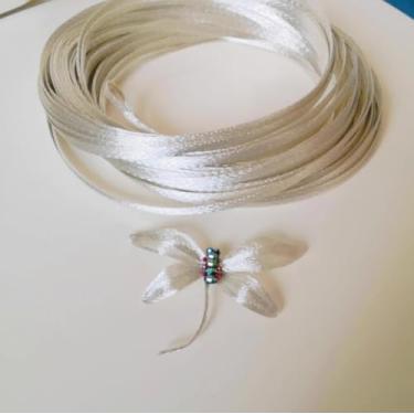 Imagem de YJIUYUANQ (No.24 White) Malha decorativa elástica de cobre, fita de arame de malha para árvore de Natal, grinaldas, grinaldas, embrulho, fabricação de laços de joias, largura de 1 cm a 6 cm, 1 metro