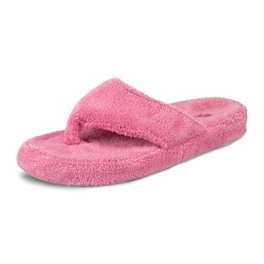 Imagem de Acorn Pantufas femininas de spa com conforto de contorno de nuvem – suporte de arco e forro felpudo felpudo, perfeito para praia, acampamento, piscina ou banheiro, Azalea, 11-12