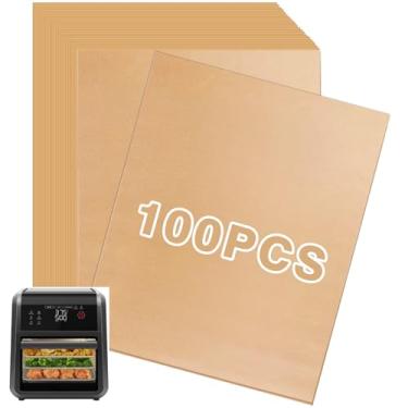 Imagem de Forros para fritadeira a ar Chefman de 12 litros com temporizador digital, 100 peças de papel pergaminho cru