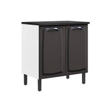 Imagem de Balcão para cozinha New Premium 80cm 2 Portas Com Tampo Itatiaia, Graf