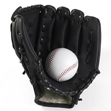 Imagem de Luva de beisebol para crianças/jovens/adultos luva de beisebol de couro puro treino de beisebol para crianças adultos amortecimento espesso luva de beisebol para lançador de campo luva de bé