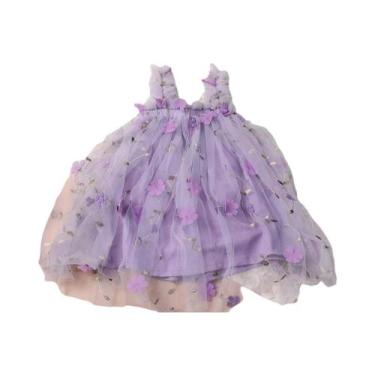 Imagem de Vestido Tutu Bordado Floral para Bebês - Sem Mangas - Estilo Princesa 