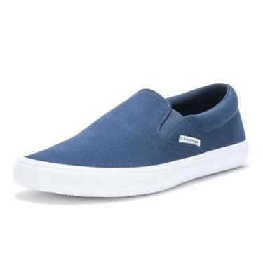 Imagem de Lacoste Tênis masculino sem cadarço, Azul-marinho e branco, 45