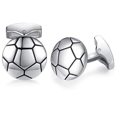 Imagem de Abotoaduras esportivas de futebol da HONEY BEAR para presente de casamento masculino