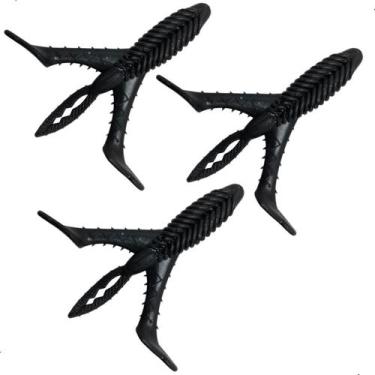 Imagem de Kit Com 3 Iscas Artificiais Soft Craw Paddle Alligator - Alligator , P