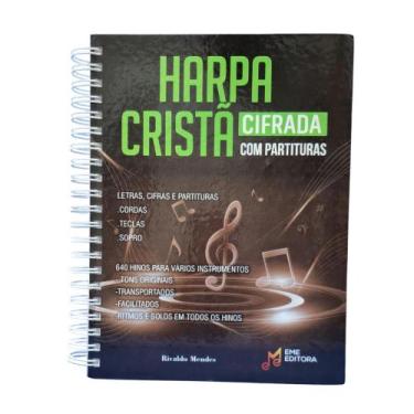 Imagem de Harpa Cristã com Cifra e Partitura - EME Editora, Marrom