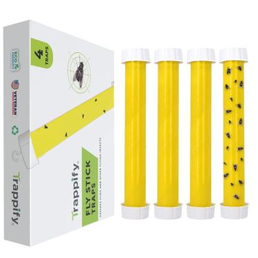 Imagem de Trappify Armadilhas suspensas para moscas ao ar livre: armadilhas para moscas de frutas para ambientes internos | Apanhador de moscas, mosquitos e insetos voadores para dentro de casa - Armadilha