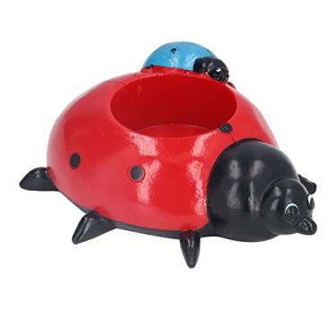 Imagem de Vaso de Flores de Joaninha, Joaninha Fina Vaso de Flores, Recipiente de Planta Suculenta de Animal Vaso de Flores, Animal Suculento Recipiente de Recipiente de Planta Resina (W93)